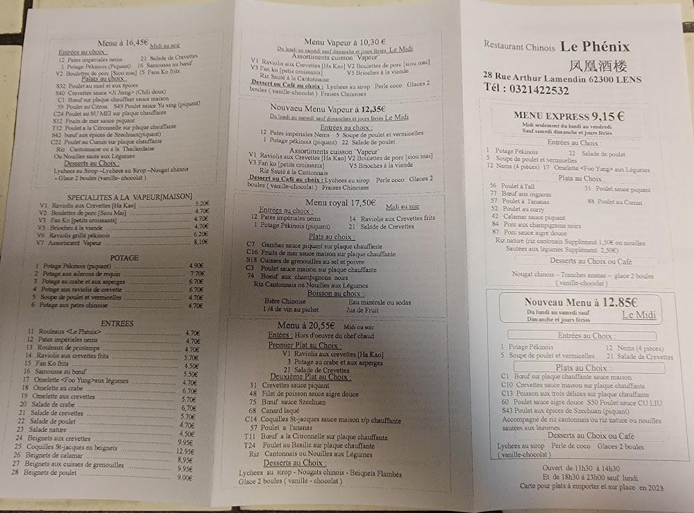 Le Phenix - Menu Image 4